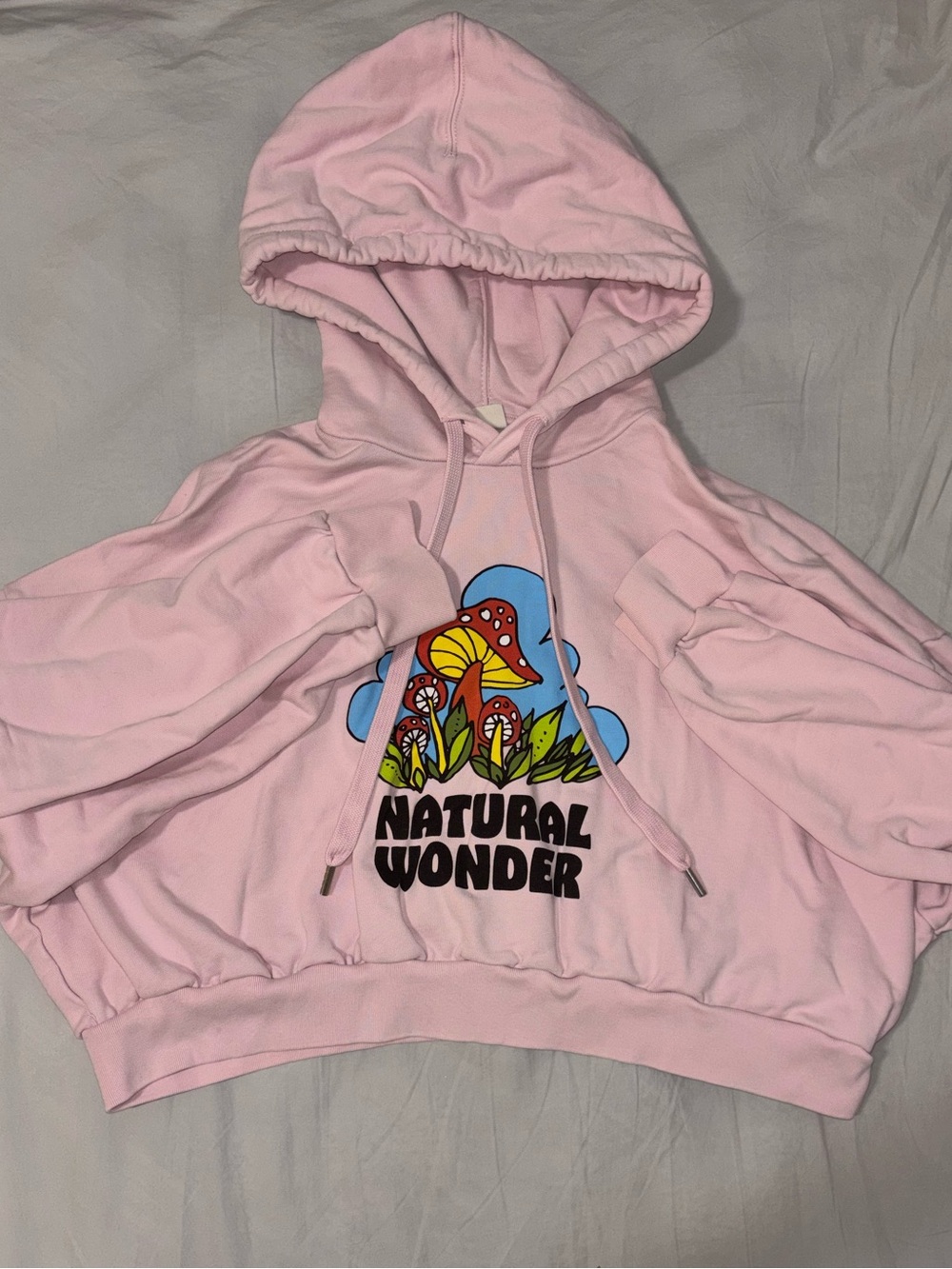 Levi’s Women’s Pink Cropped Graphic Hoodie 100% Cotton